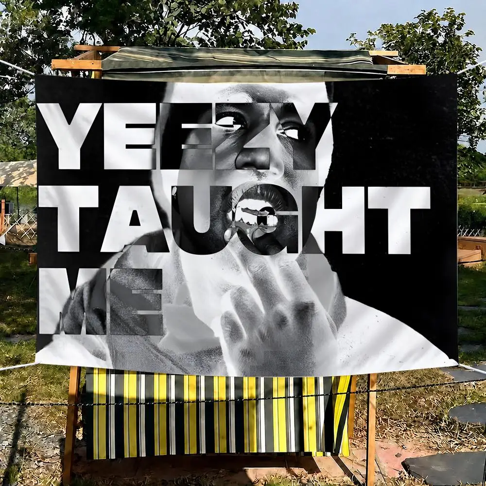 K-Kanye West Rapper Tapestry Outdoor Parties Bedrooms Living Rooms Dorm Rooms Wall Decor Banners Gifts