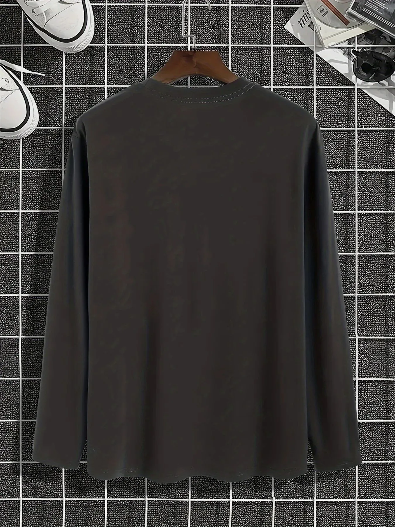 القميص الرجالي الجديد بأكمام طويلة لربيع وخريف 2025 كاجوال عصري ومريح مع طباعة جبلية ثلاثية الأبعاد #3