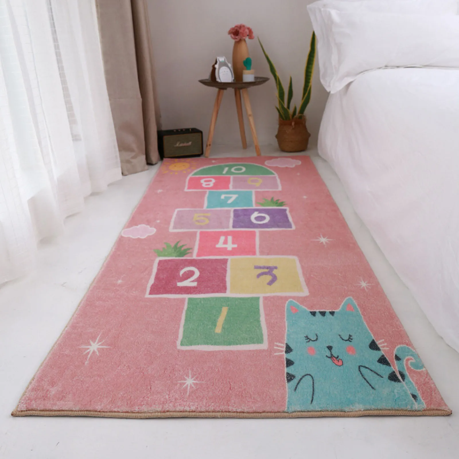 Slip Children Mat House Climbing Jumping Play Mat Mat Interesting Carpet Home Decor Cold Throw Blanket