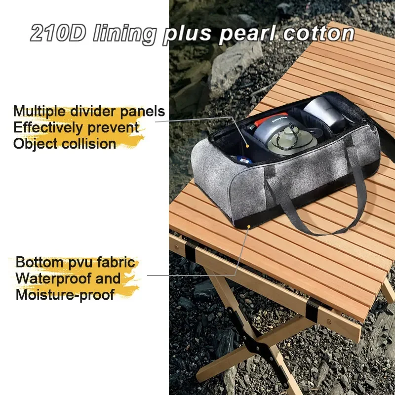 Outdoor Camping Kochgeschirr Tasche Besteck Beutel große Kapazität Geschirr Handtasche Outdoor Herd Geschirr Aufbewahrung tasche für Picknick Grill