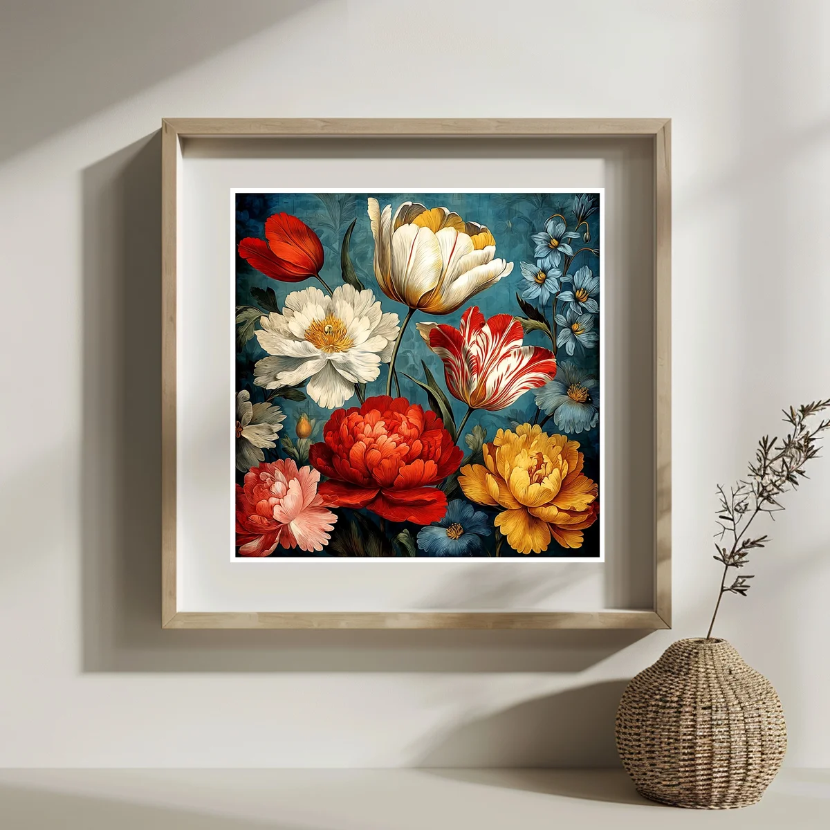 1 Stück 30x30 cm/11,8 Zoll, 11Ct/14Ct Kreuzstich-Set, DIY Valentinstagsgeschenk, Stickerei-Set für Festlichkeiten, Blumen – Detail 4