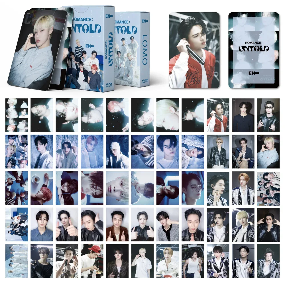 55Pcs/Set Idol Boy High Quality New Album ROMANCE:UNTOLD Lomo Cards HD Printd Photo Cards HEESEUNG JAY JAKE SUNGHOON Fans Gifts