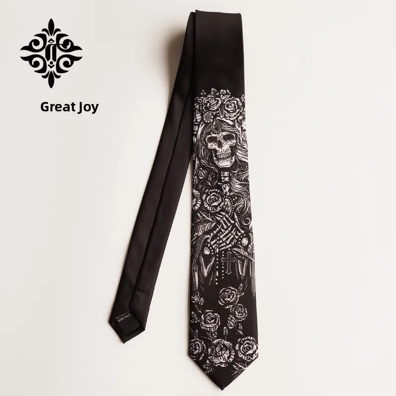 corbata-con-estampado-original-para-hombre-y-mujer-estilo-casual-diseno-de-calavera-y-espinas-cruzadas-estilo-coreano-ten
