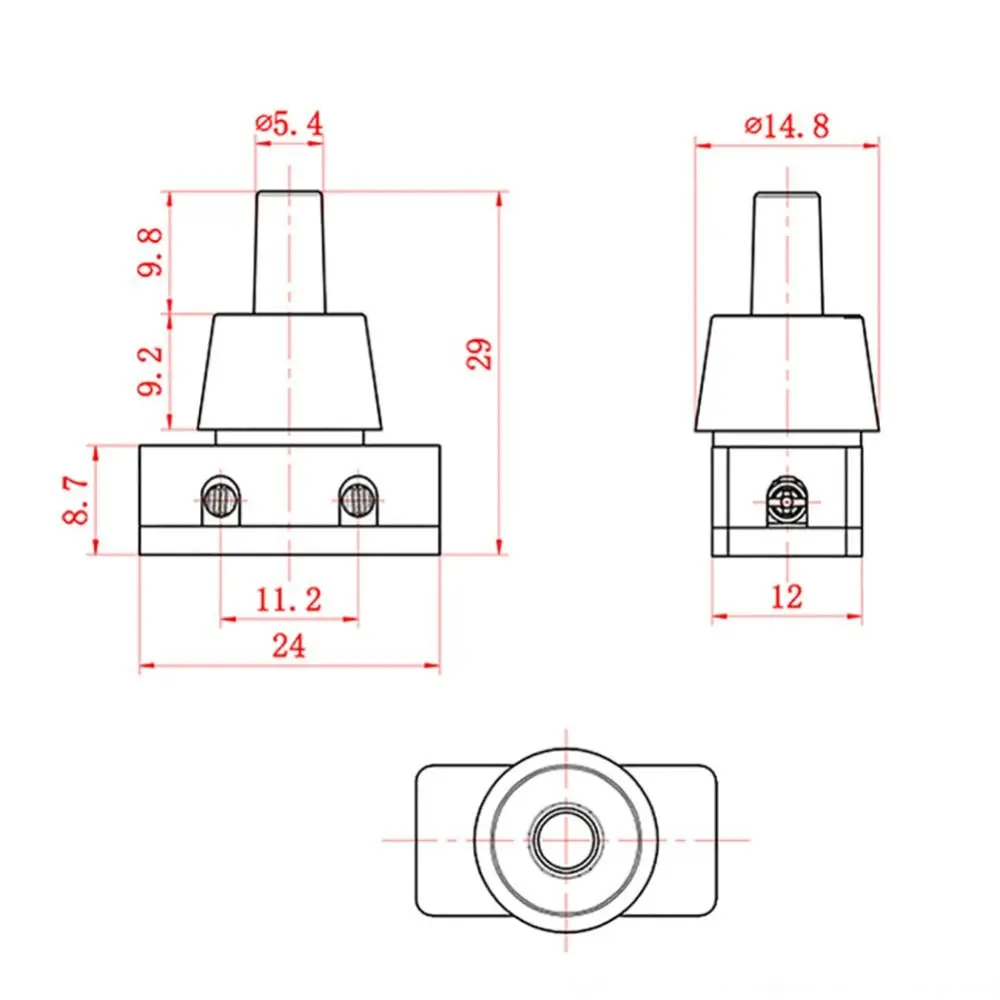 

Новый AC250V ON кнопочный пластиковый промышленный переключатель для домашних ламп DIY домашние лампы выключатель питания
