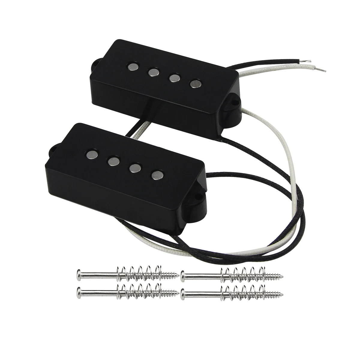 FLEOR Open Alnico 5 PB Bass Pickup Humbucker Pickup Bass 4 String Alnico V Black for PB Parts Replacement