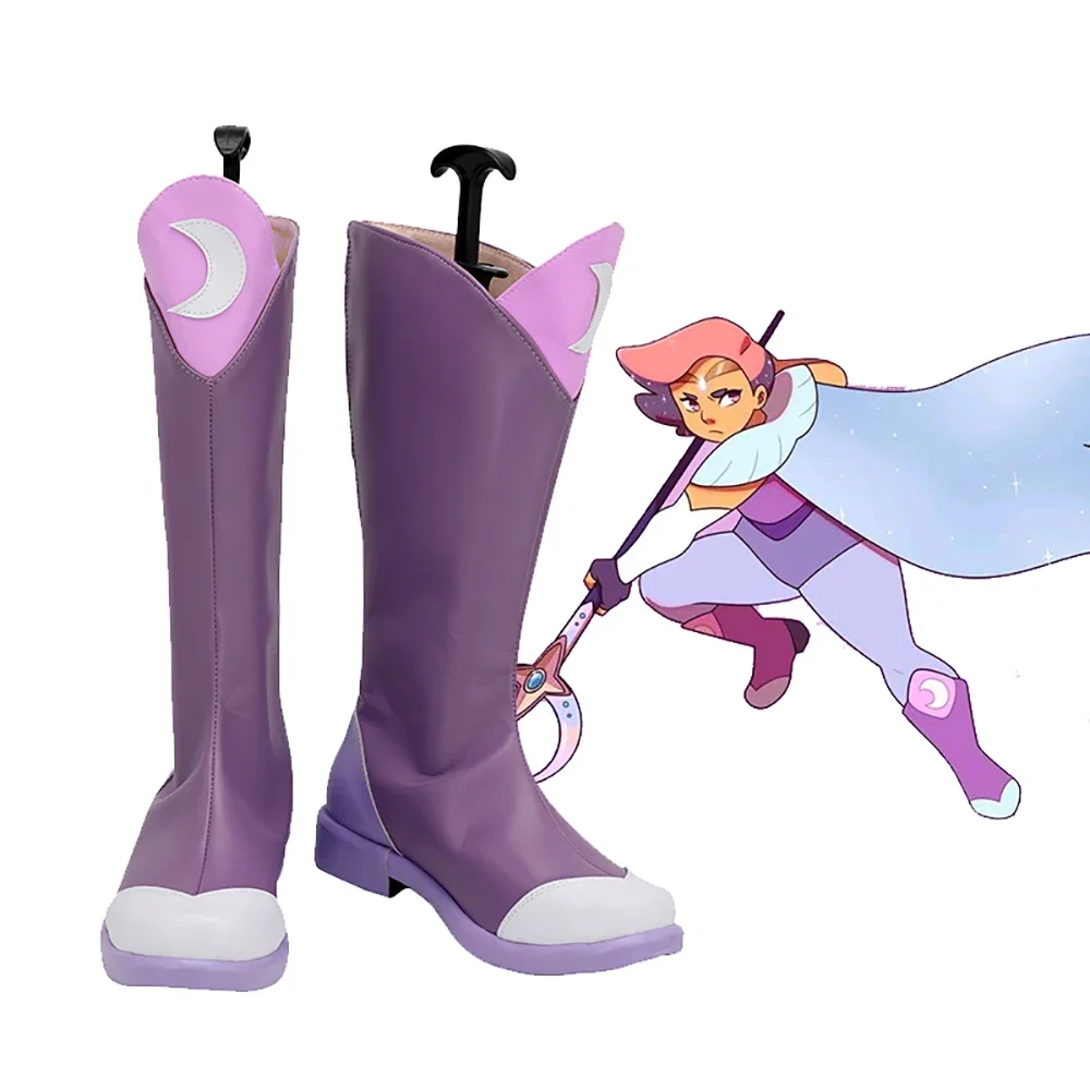 

She-Ra: Princess of Power 4 Glimmer Cosplay Boots Purple Shoes Custom Made Any Size for Unisex