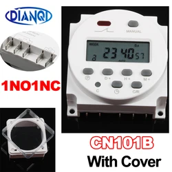 CN101B AC 12V 24V 110V 220V Digital LCD Power Timer NO NC Programmable Time Switch Relay with protective cover weekly 7days