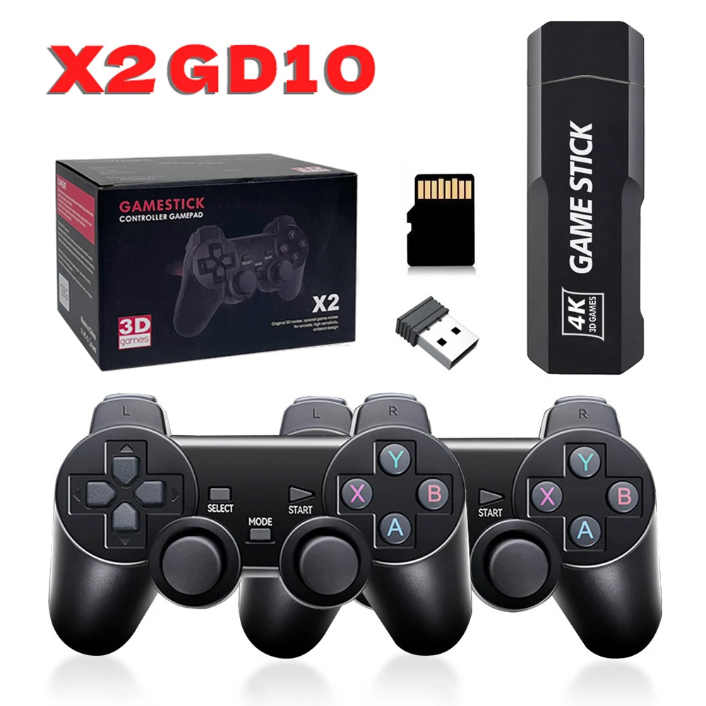 Portable Video Game Console GD10  Wireless Controllers 4K HD TV Retro Game Console 40 Emulators 30000+ Games For kid gifts