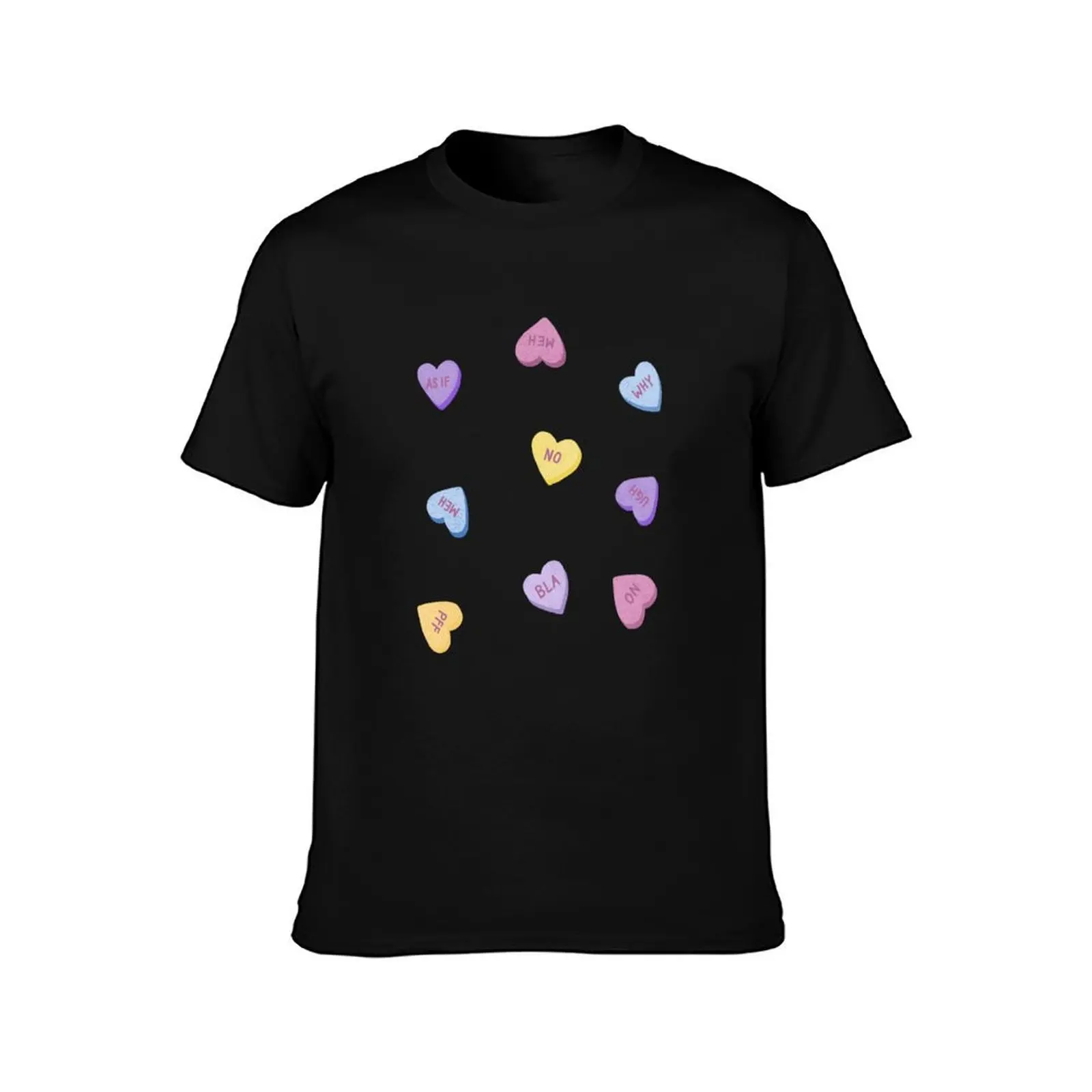 Passive Aggressive Sugar Hearts T-Shirt Urban Casual Loose Fit Tee T-Shirt