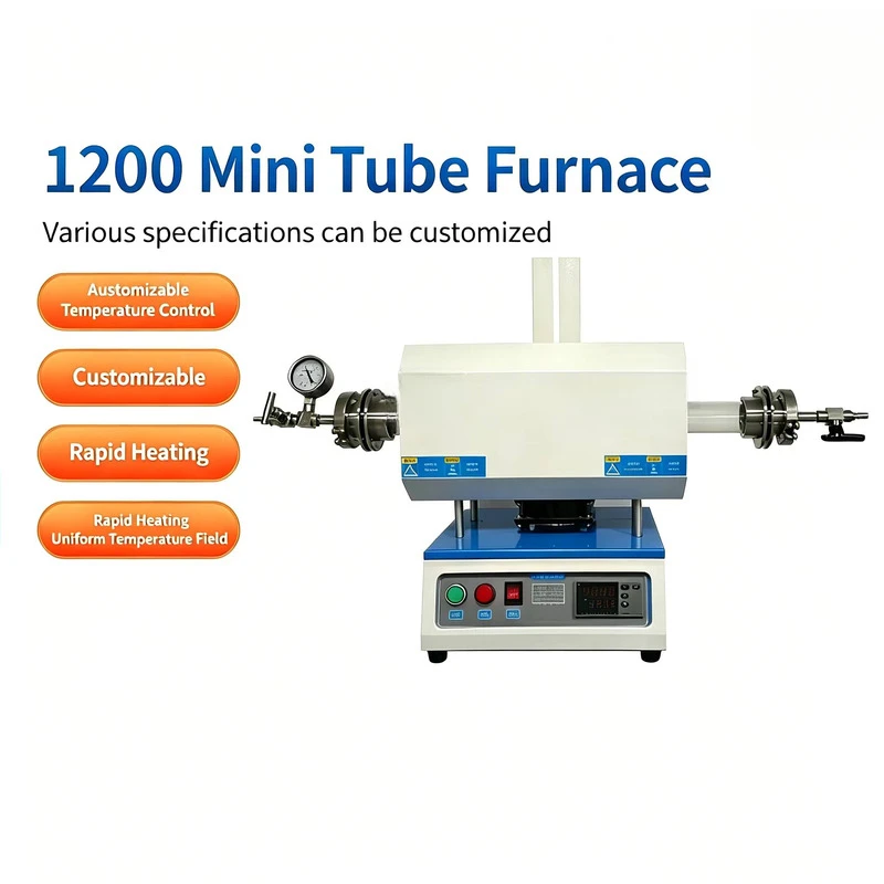 1200 ° C Lab Tube High-Temperature Furnace, Electric Heating Furnace With Vacuum Pump And Controllable Atmosphere Gas Supply