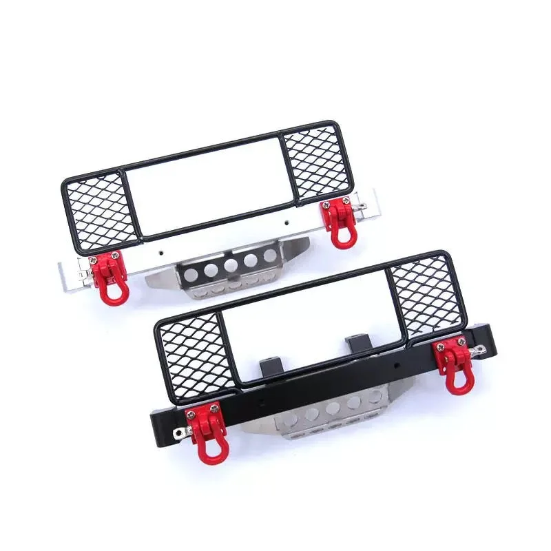 Metal Front Bumper With Center Net Protection Armor For MN Model D90 D91 D96 D99S MN99 1/12 RC Car Upgrade Parts