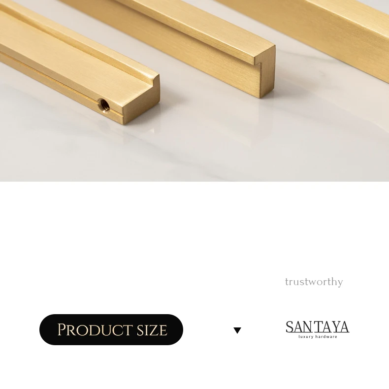 Long brushed brass furniture handle — supplier illustration 19