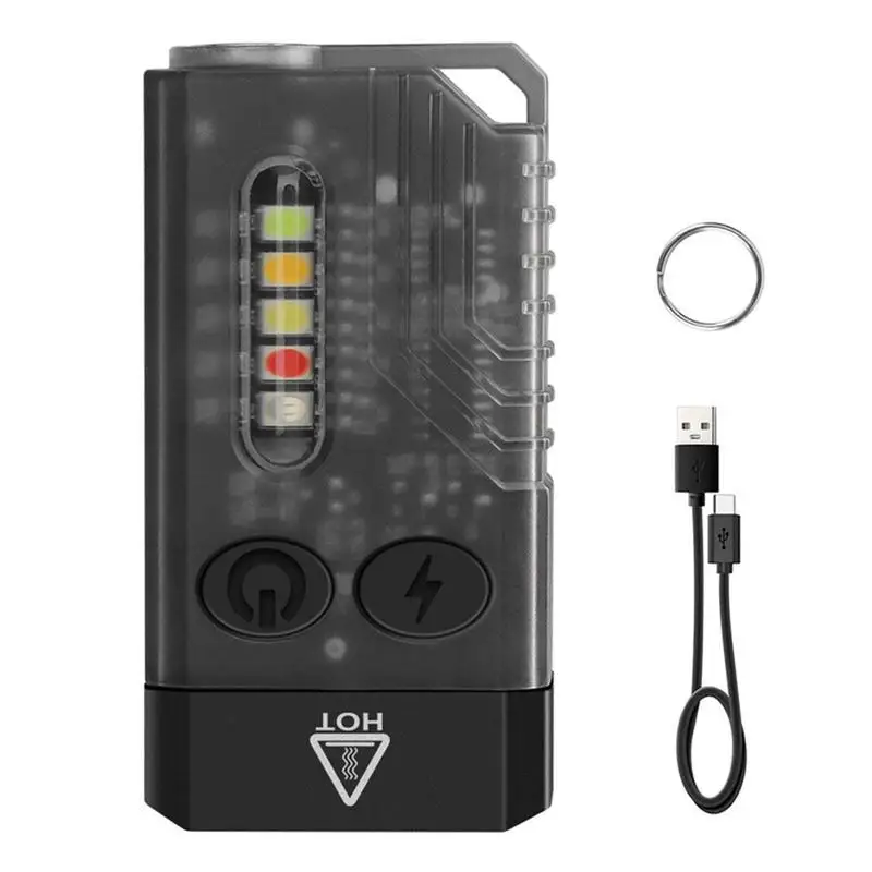 Pocket Flash Light Portable Outdoor Light Keyring Torch Handheld Powerful Ultra Bright 14 Modes Waterproof Pocket Light For