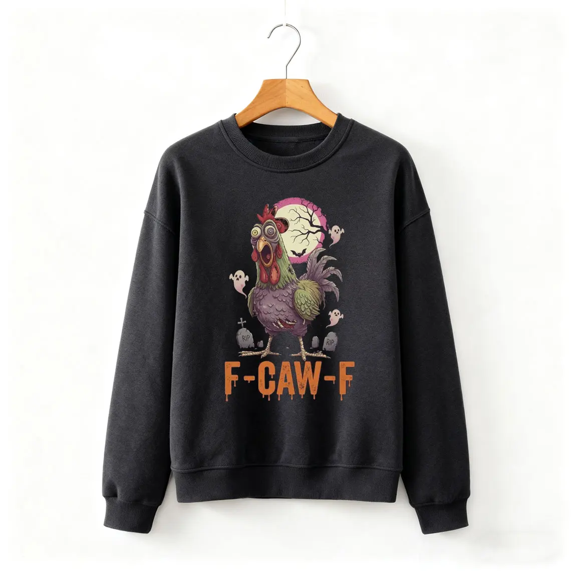 F-Caw-F سخيف الديك هودي الدجاج الفكاهة للفناء الخلفي ومحبي الحياة المزرعة الأفق الأحمر عادية مريحة الشتاء مطابقة هوديس