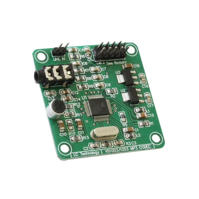 VS1053 Audio-decodering Module MP3 Speler On-Board Onderdelen Opname Functie VS1053 MP3 Audio Decodering Development Board