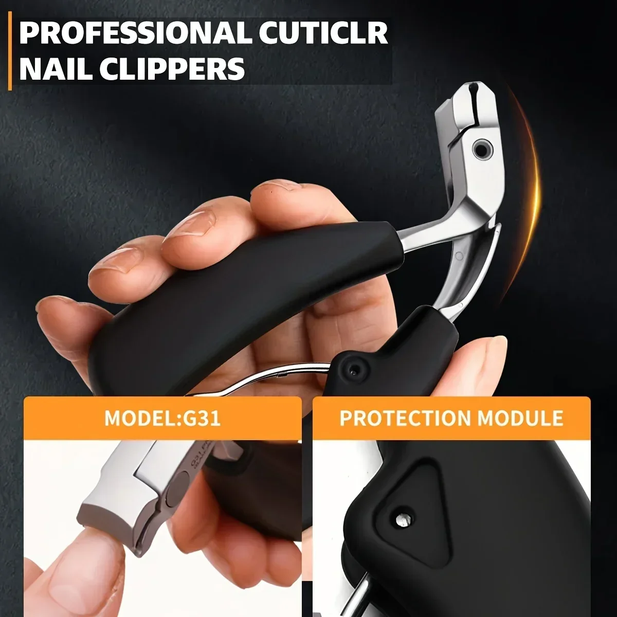 Don't Bend to Cut Toenail Stainless Steel Elbow Nail Clippers with Large Opening Nail Clippers Set Nail Cutter Pedicure Tools