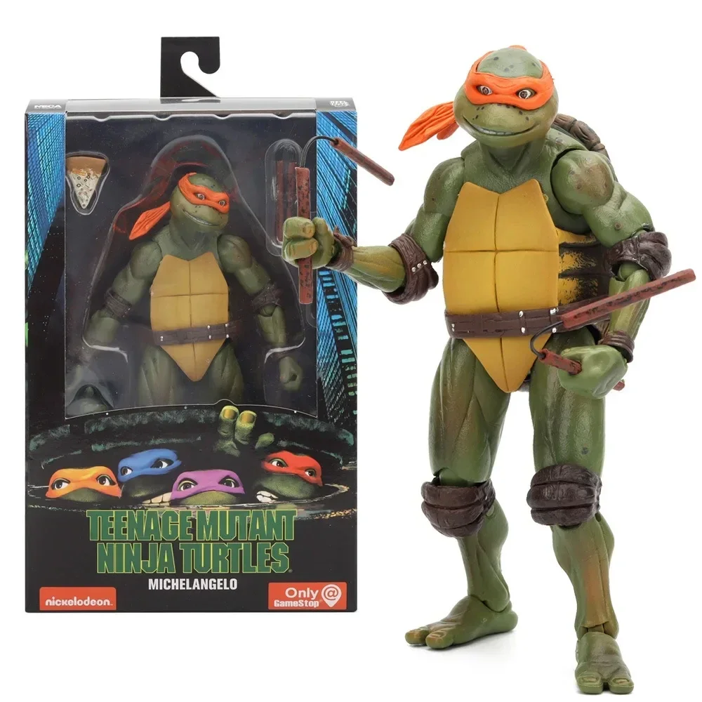 شخصية الرسوم المتحركة Ninja Turtle، نسخة فيلم Neca 1990، Edizione limitada، Esttua de PVC، Presentes de Aniversario do Menino