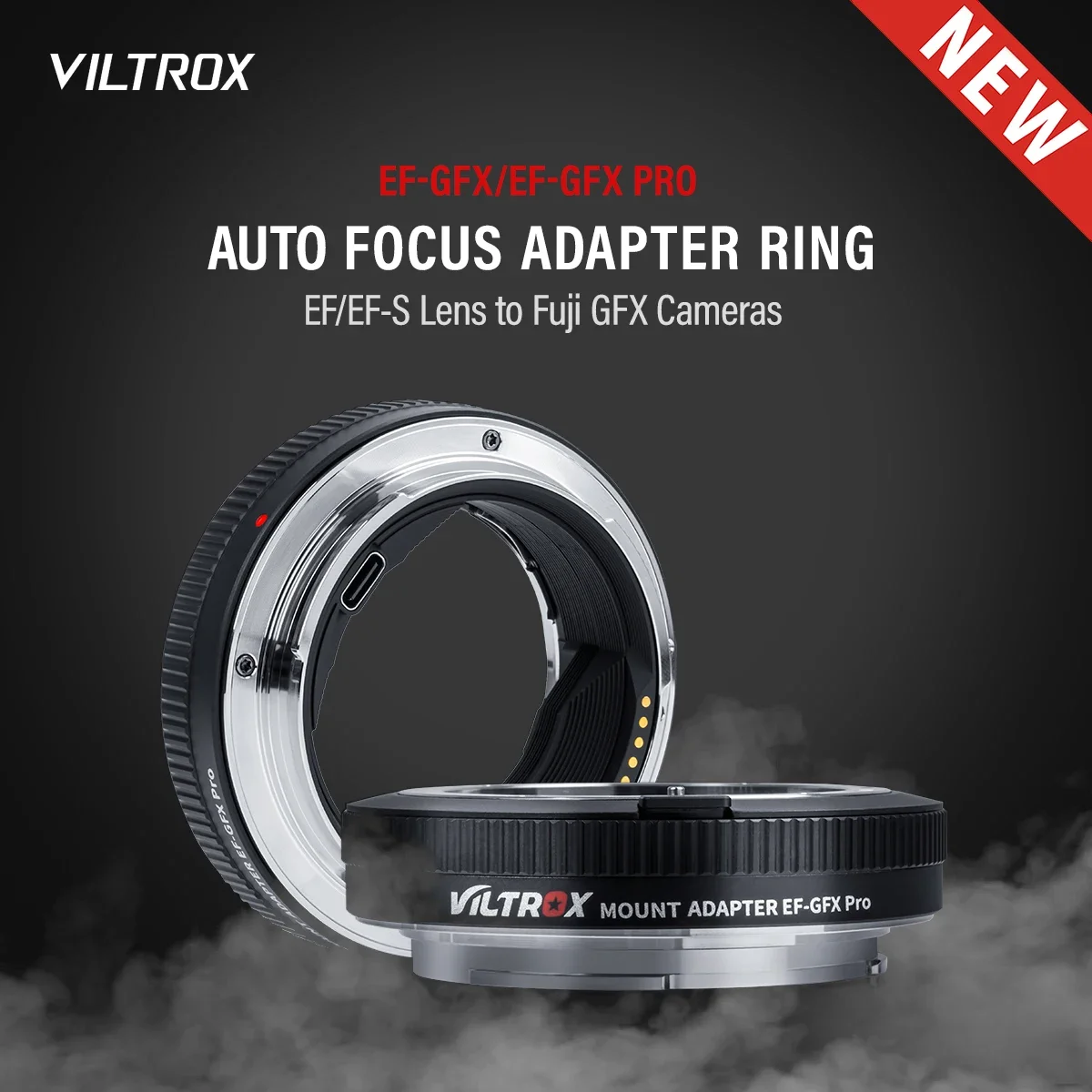 

VILTROX EF-GFX Pro Auto Focus Medium Frame Lens Adapter for Canon EF EF-S Lens to Fujifilm Fuji G Mount Camera GFX 50R 50SII