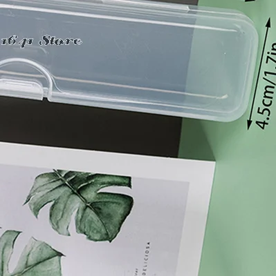 （NEW）Transparent Plastic Box Organizer: Handy Storage for Toothbrush and Toothpaste