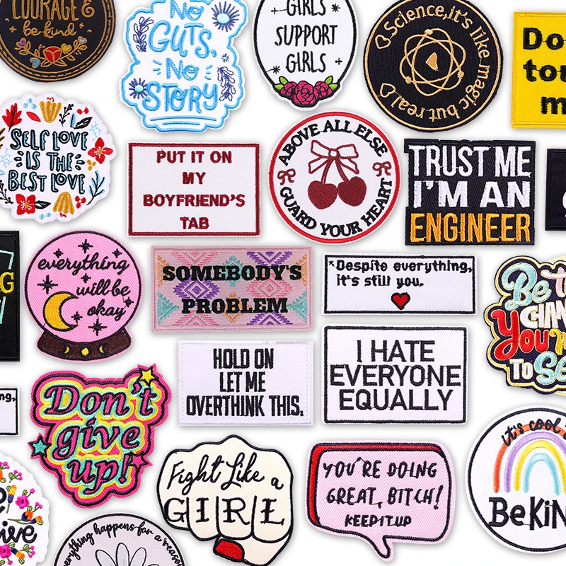 Feminist Girls Support Girls Patches Embroidered Patches Iron On Patches For ClothingFor Clothing Backpack Hat Craft Decoration