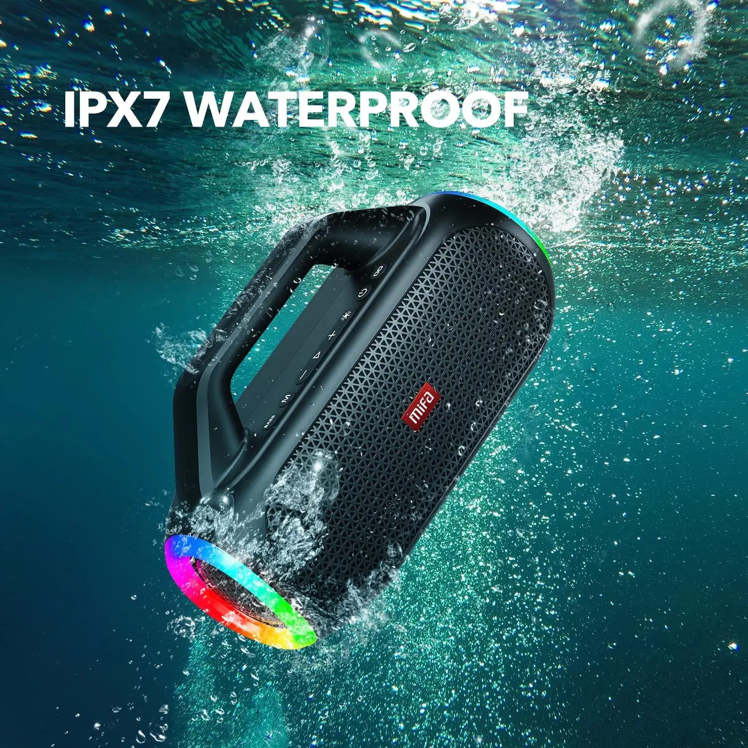 Mifa-WildBox Bluetooth Speaker, Wireless Speakers, Loud with BassUp Technology, IPX7 Waterproof, Camping Speaker, 60W, 5.3