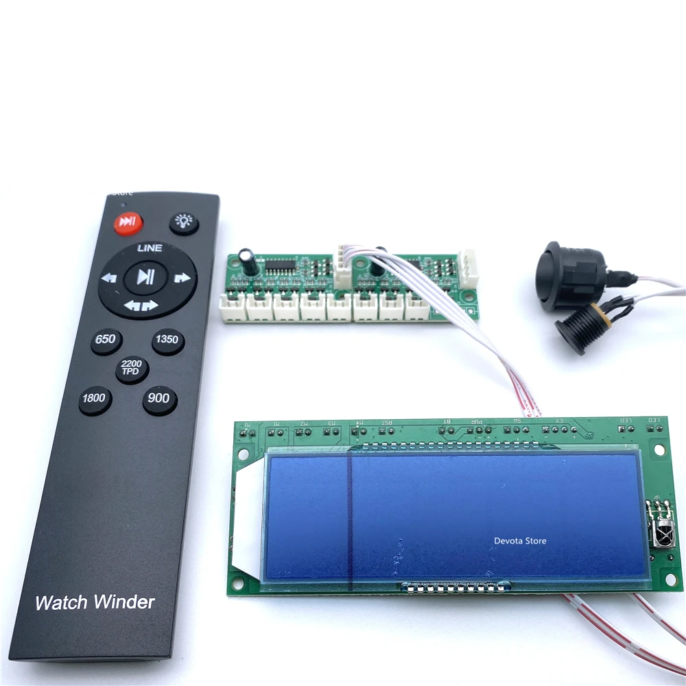 Assista Exibição Winder para Peças de Controle Remoto Lcd Display de Cristal Líquido Placa de Circuito Faça Você Mesmo Peças para 1-9 Motor 12 Motores 5v