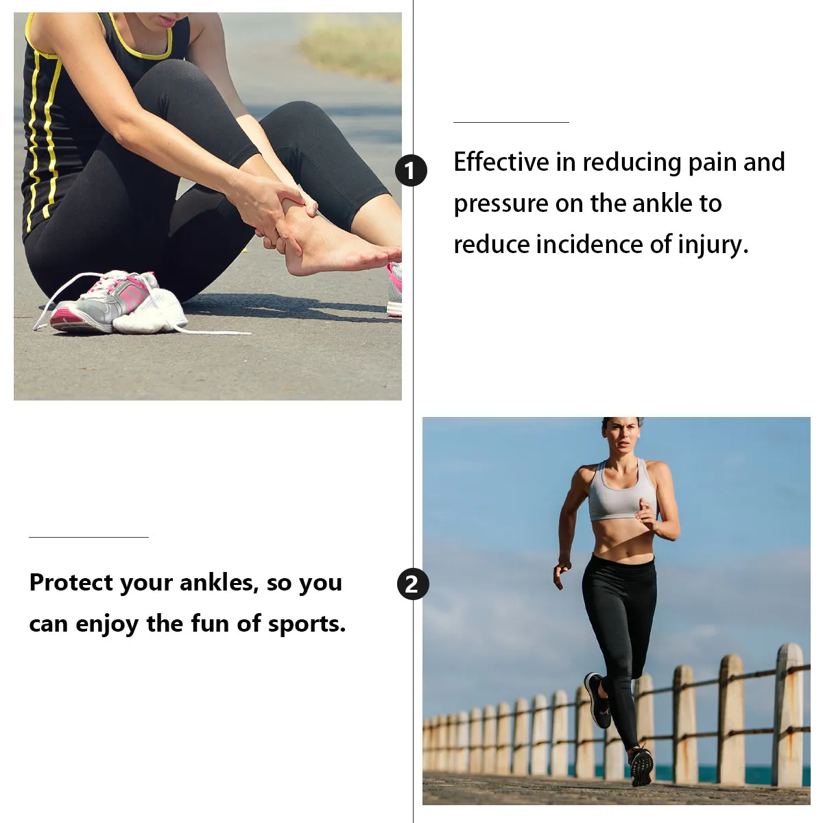 

Adjustable Ankle Support Brace for Running Basketball Hiking Jump Rope Football Sports Injury Prevention Comfortable Breathable