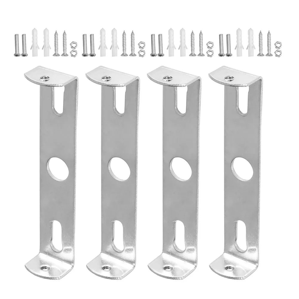4 Sets Universal Lighting Fixture Mounting Bracket Kit – Galvanized Metal Ceiling Fan & Chandelier Wall Lamp Plate