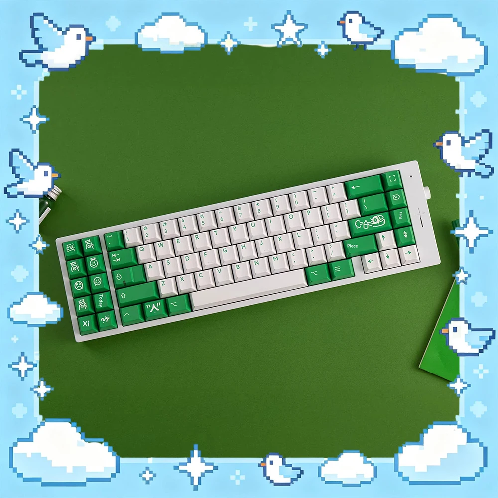 

Клавиши PBTfans Mischief для ПК, настраиваемые, с эффектом дихроизма, яркие, для клавиатуры, ABS, высота Cherry, для ПК-аксессуаров, подарки