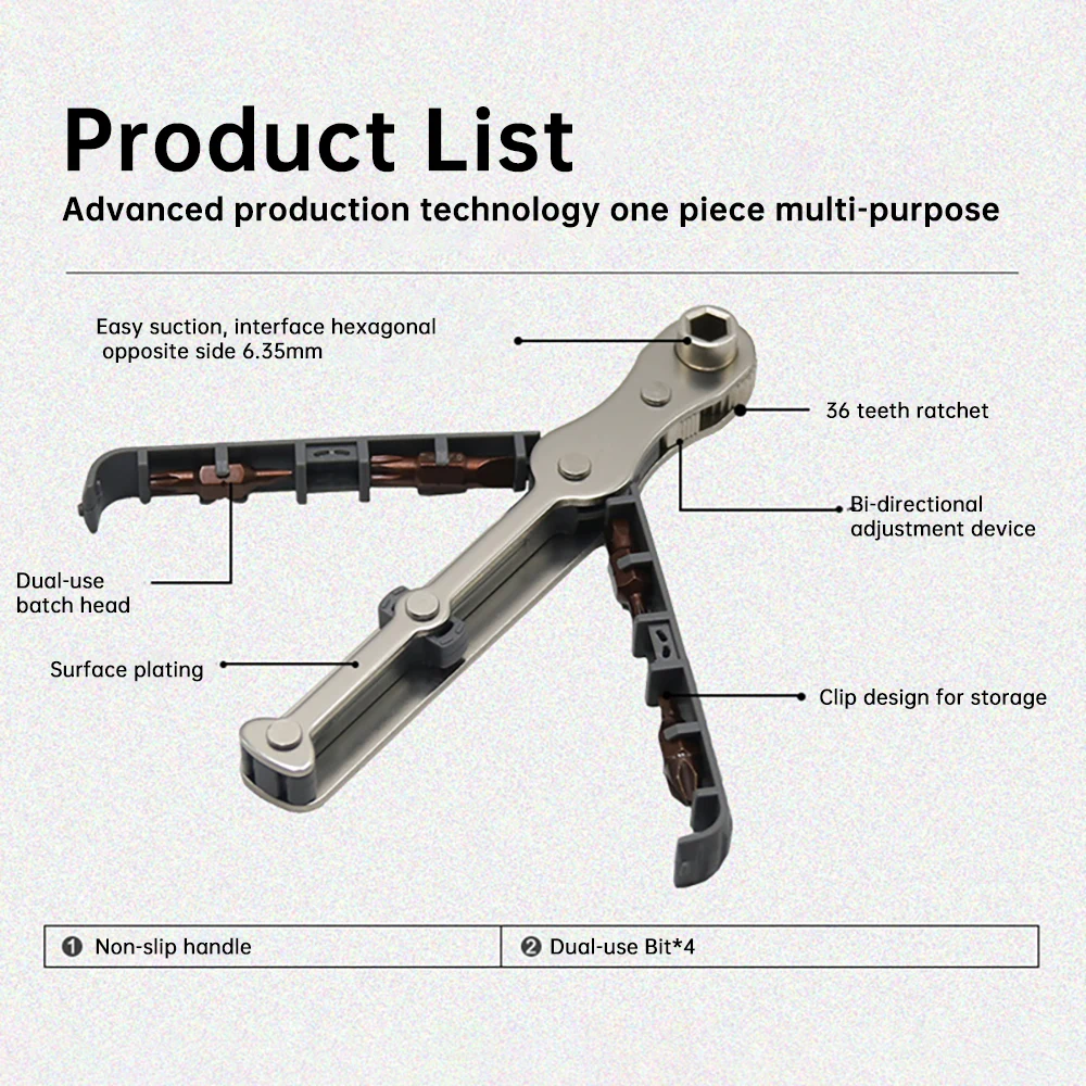 طقم مفك صغير ، مفك براغي ثنائي الاتجاه ، مفتاح ربط بزاوية قائمة متعدد الوظائف ، أداة منزلية ، 1 * *
