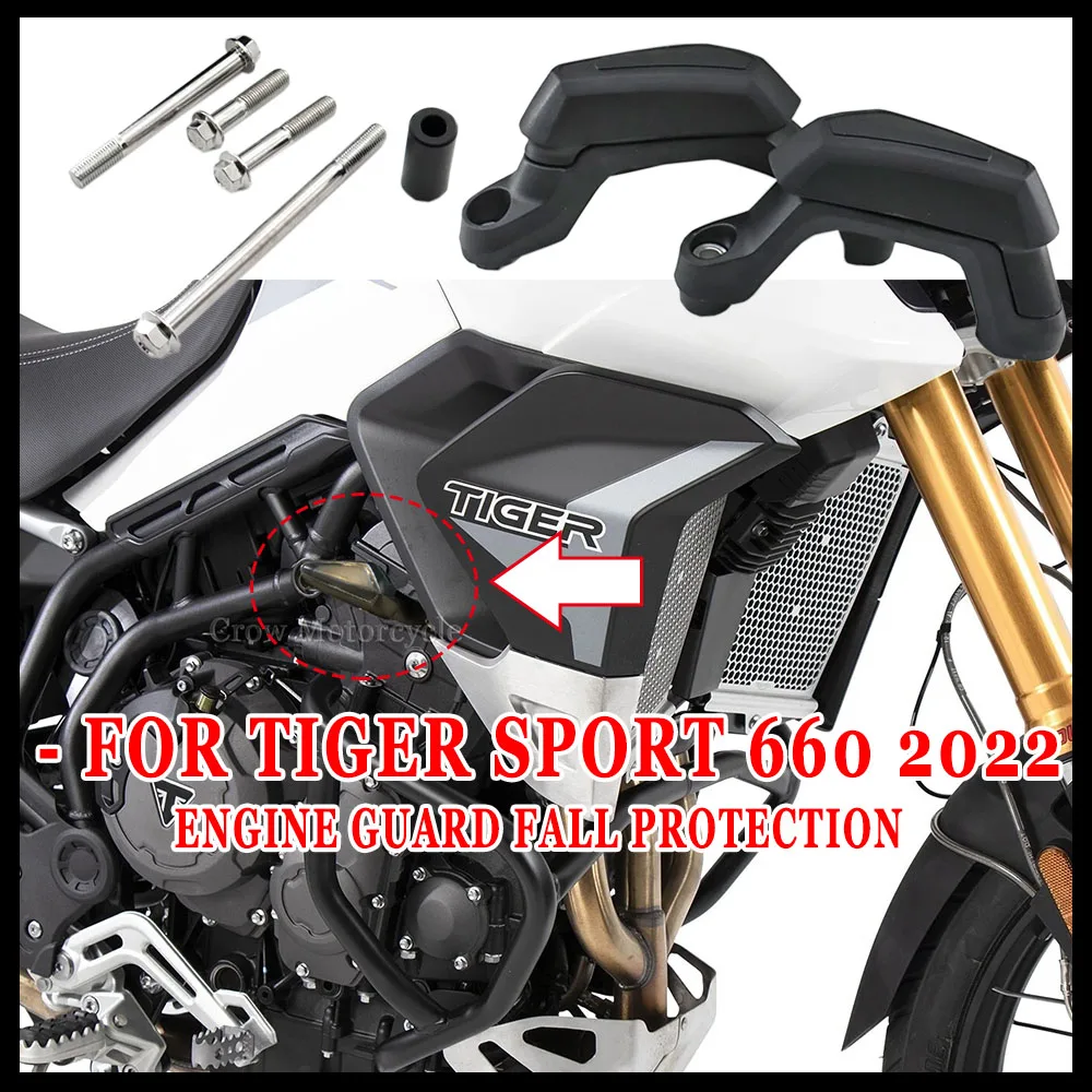 

For Tiger Sport 660 Sport660 2022 Motorcycle Engine Guard Anti Crash Frame Slider Fall Protection Falling Crash Protector Cover