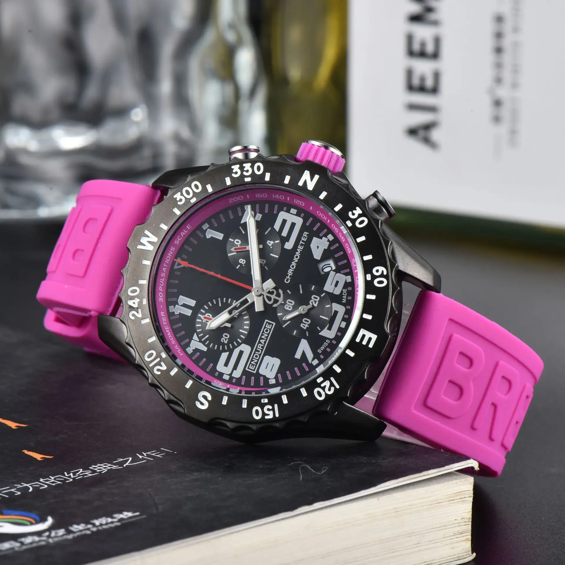 メンズ高級ビジネス クロノグラフ腕時計 - 多機能クォーツ、耐久性のある日付表示、AAA+クオリティ、プロフェッショナルスタイル