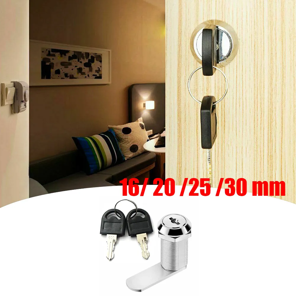 16/20/25/30mm Security Lock Metal Cylinder Cabinet Locker Cam Lock With Same Key Different Key Security Mailbox Lock Drawer