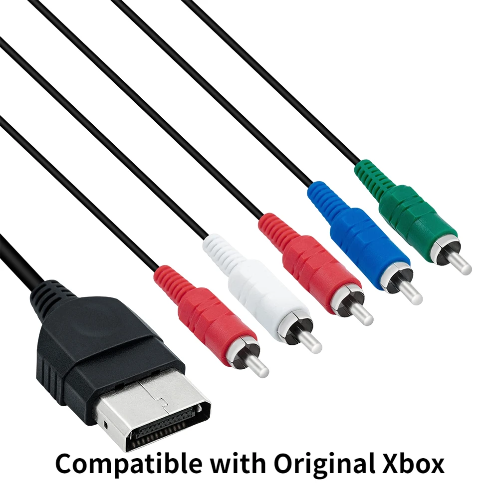 

Nku 1.8m 6ft Replacement 1080P Component HD TV RCA AV Audio Video Cable for Original Microsoft Xbox Game Console Accessories