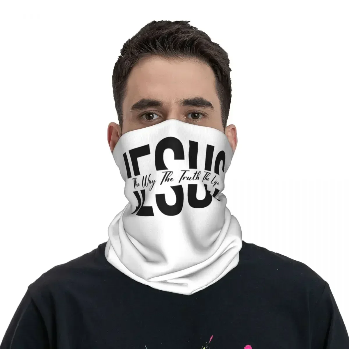 Jesus The Way The Truth The Life Bandana Neck Cover Printed Face Scarf Multifunction FaceMask Riding Unisex Adult Breathable