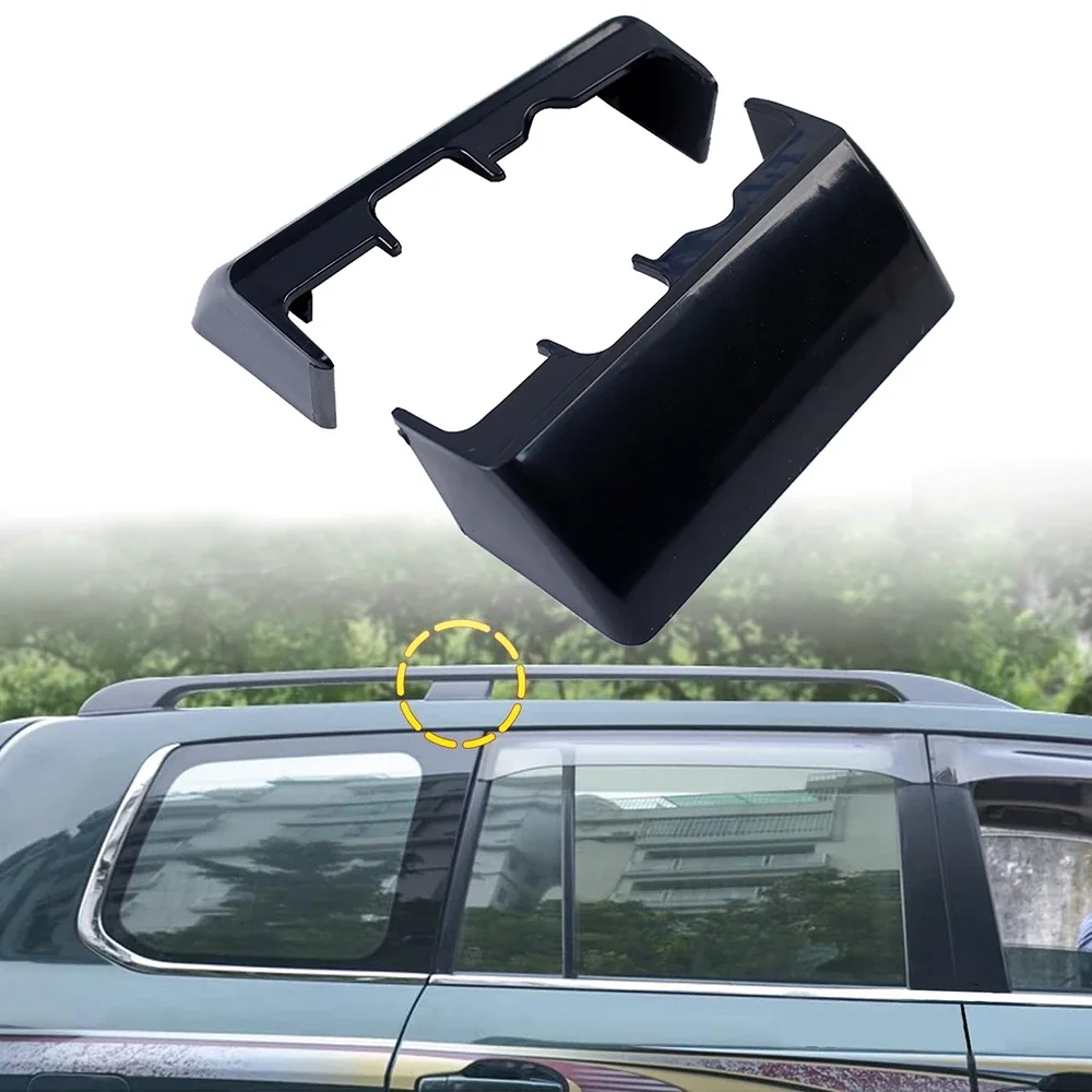 For Toyota Land Cruiser LC200 J200 Roof Luggage Rack Rails Center Middle Cover Protection ABS Black 2pcs Car Accessories