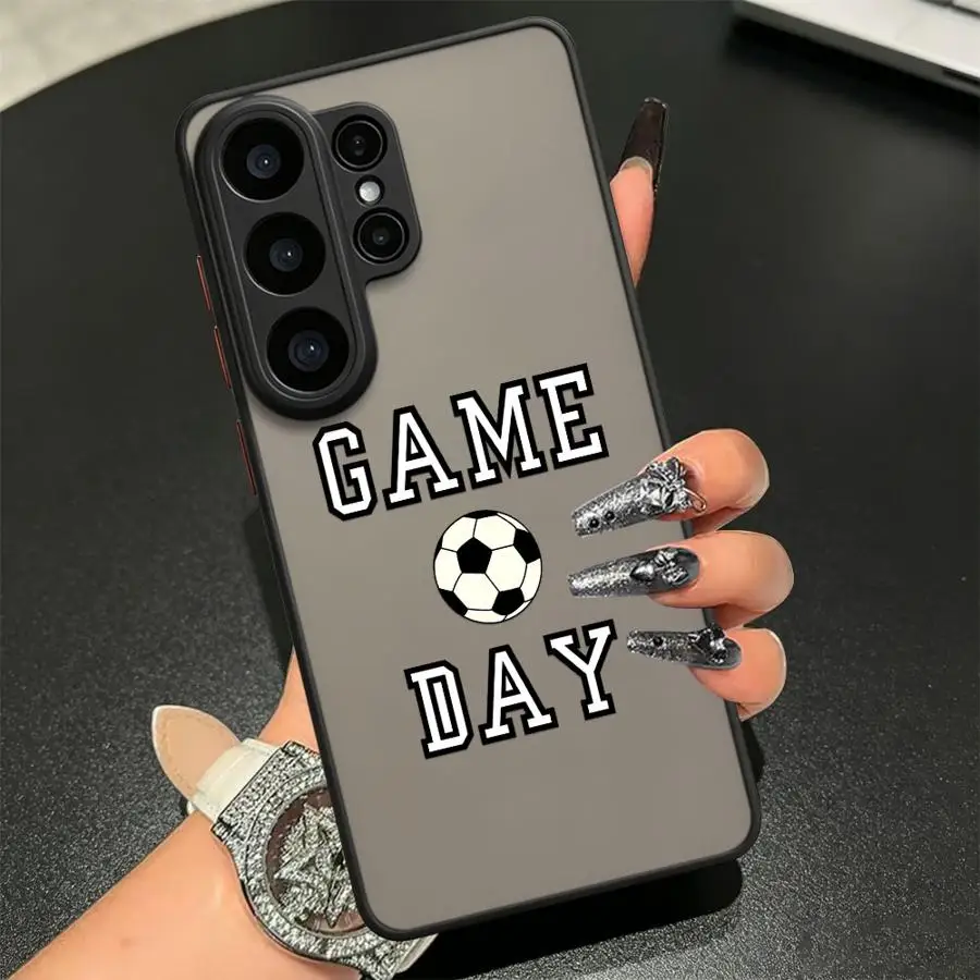 Funda Back Phone Cover Case for Samsung Galaxy S26 S20 FE S23 FE Note 20 Ultra 10+ S25 Ultra S22 S21 S24 Plus Game Day Text