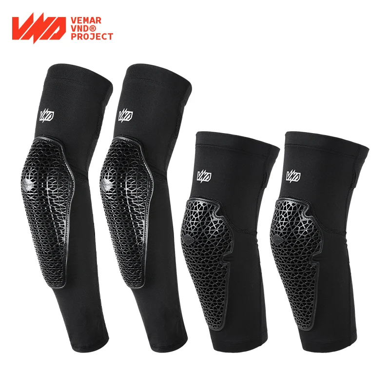 

VND Summer Motorcycle Ice Sleeve Elbow and Knee Pads CE Breathable Sweat-absorbent Sunscreen Ice Silk Sleeves Protective Gear