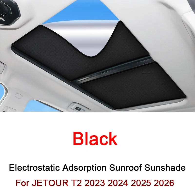 

Car Electrostatic Adsorption Sunroof Sunshade Cover Fit For JETOUR T2 2023 2024 2025 2026 Heat Insulation Skylight Sticker