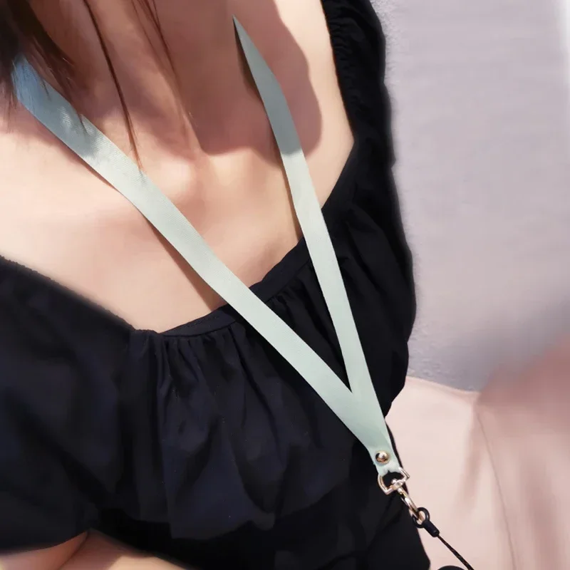 Metal Heart Phone Strap Neck Universal Cell Phone Crossbody Lanyard Strap Adjustable Cellphone Lanyard Rope Anti-lost Hanging