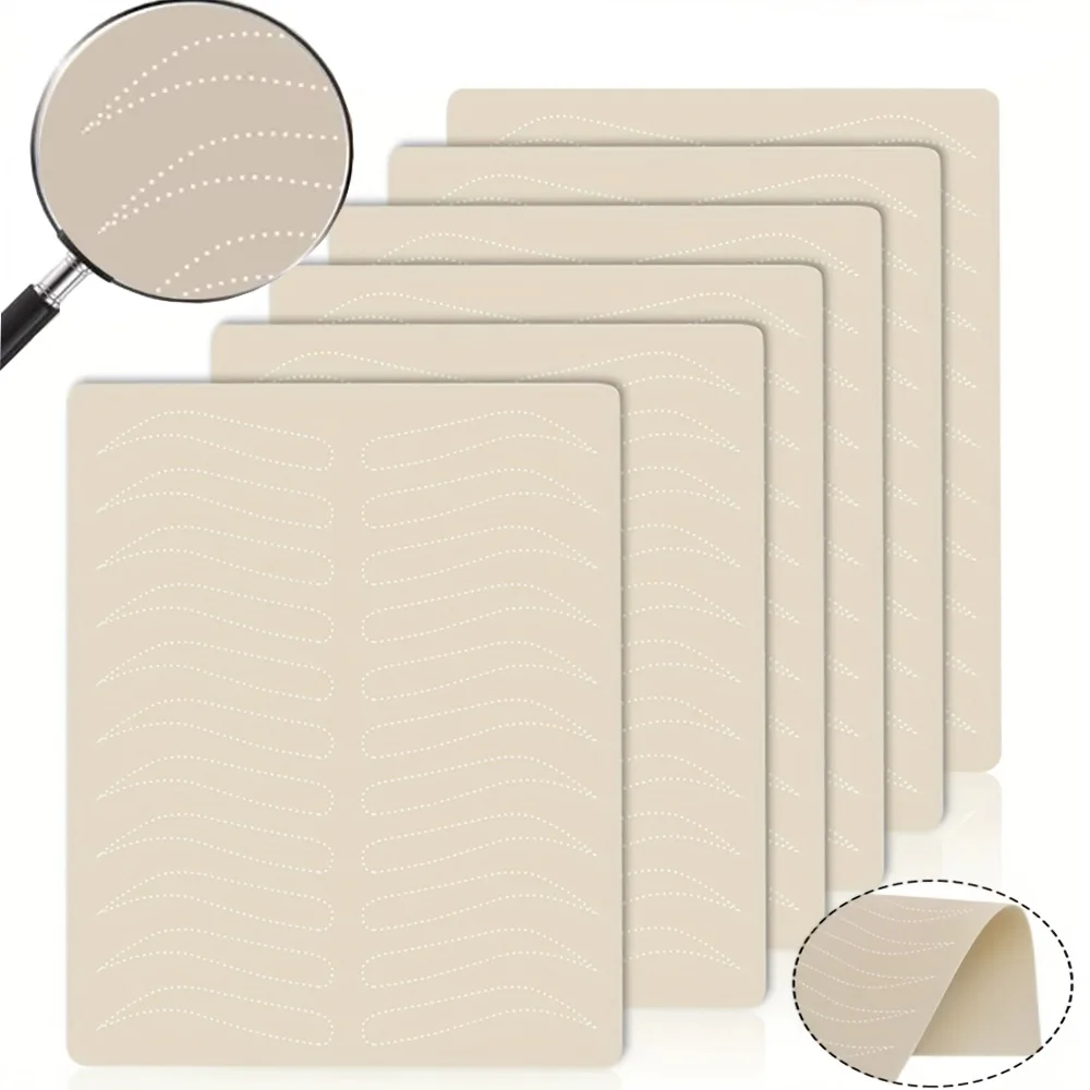 

2/10/15/20/30 шт., практика татуировки бровей, кожа, латекс, микроблейдинг, перманентный макияж, поддельные тренировочные скины для бровей, аксессуары для татуировки