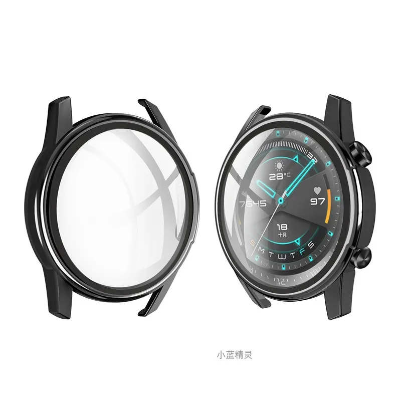 Glass+Case for Huawei Watch GT 2-2e 46mm/42mm Accessories Full Coverage Bumper Tempered Screen Protector huawei gt2e gt2 Cover