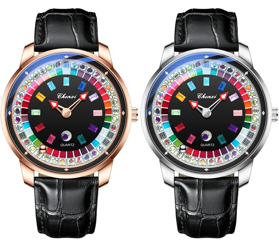 CHENXI 6362 Modische Quarzuhren für Herren, Kreatives Rotierendes Zifferblatt, Leuchtend, 30M Wasserdicht, Lässige Herren-Armbanduhr, Reloj Hombre – Detail 7