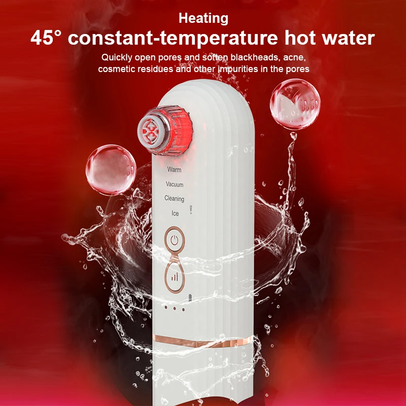 Aspirador de espinillas recargable: limpiador de poros faciales para nariz y acné, alimentado por USB, tamaño de viaje