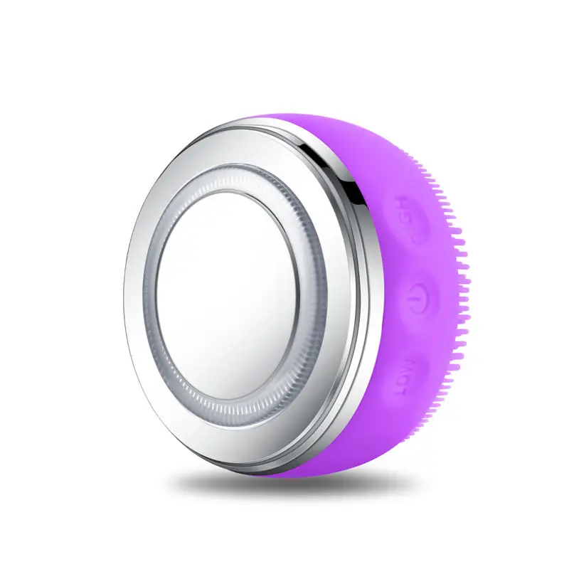 فرشاة تنظيف كهربائية محمولة لجلد الوجه من السيليكون بالموجات فوق الصوتية، منتج تجميل منزلي مقاوم للماء IPX7