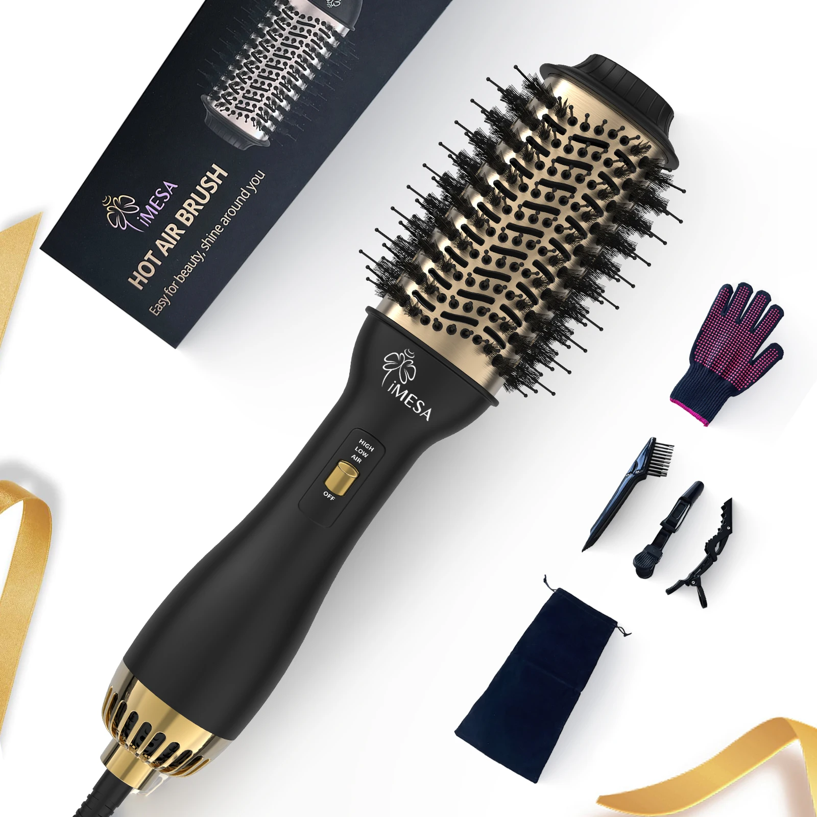 

Hot Air Brush One Step Hair Dryer Brush Hair Curler Straightener Multifunctional Styler Professional Home Straight Curling Iron