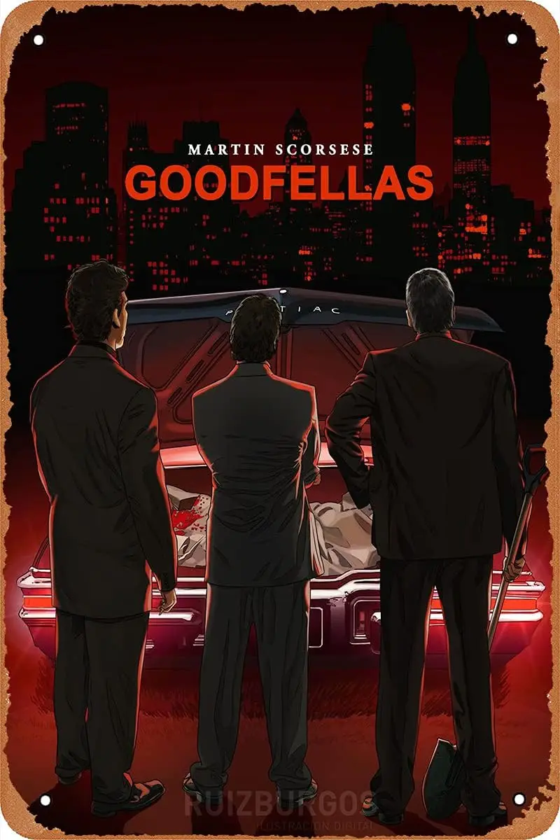 YUTTZ Metal Tin Signs Vintage Wall Decor Goodfellas（1990） Classic Film Movie Poster 8X12In, 8In*12In