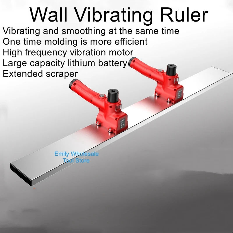 

Электрическая линейка для соскабливания бетона, линейка для выравнивания стен, линейка из нержавеющей стали, Выравнивающая машина, литиевая Вибрирующая линейка высокой емкости