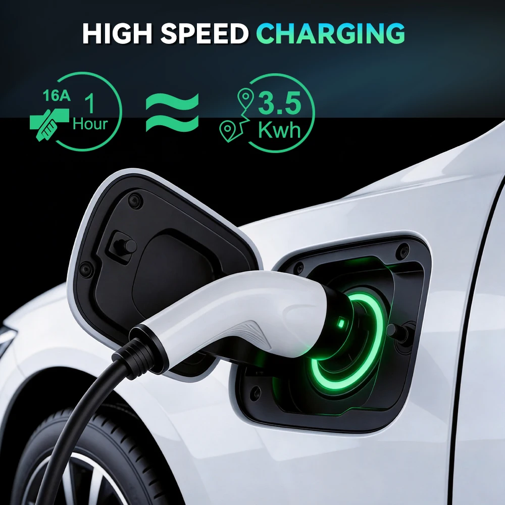 IPENGEN 3,5KW EV-Ladegerät Tragbar Typ2 16A 1-Phasig GB/T / Typ1 EVSE Ladebox für Elektrofahrzeuge mit Einstellbarem Strom – Detail 11