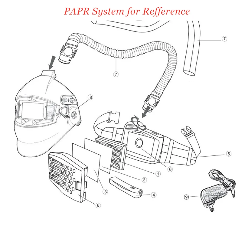 1set Air Purifying Respirator Activated Carbon Filter and H3HEPA Filter for PAPR Auto Darkening Welding Helmet